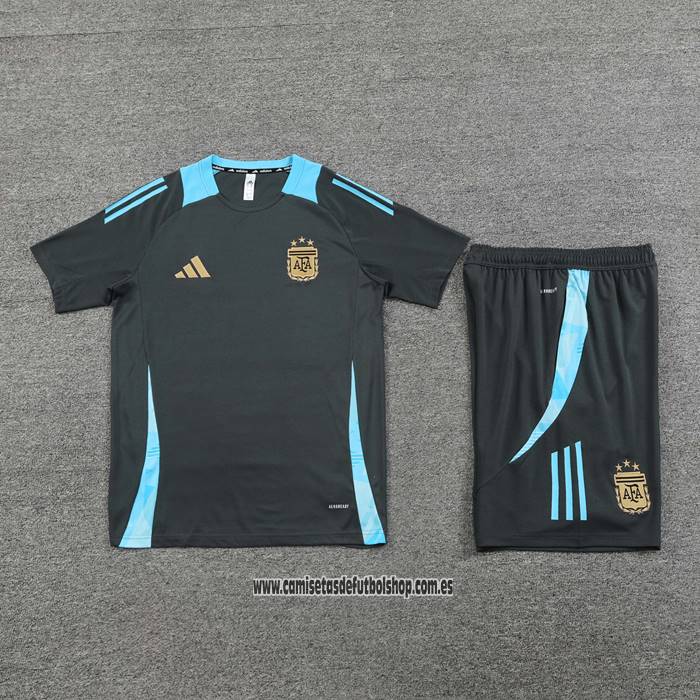 Chandal del Argentina 24-25 Manga Corta Gris - Pantalon Corto